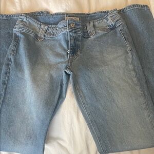 Free People Light Blue Straight Leg Jeans